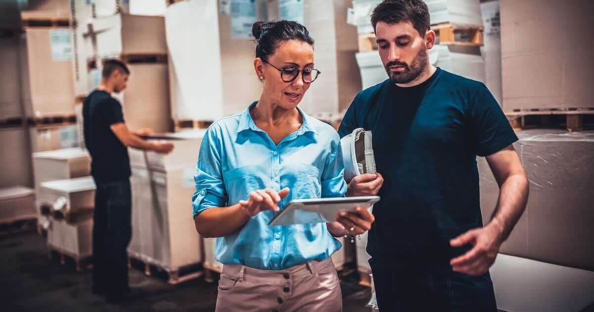 inventory managers using digital tracking