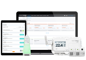 SmartSense Dashboard, digital checklist, and sensors