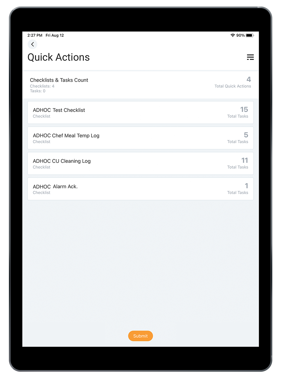 Quick Actions Screenshot