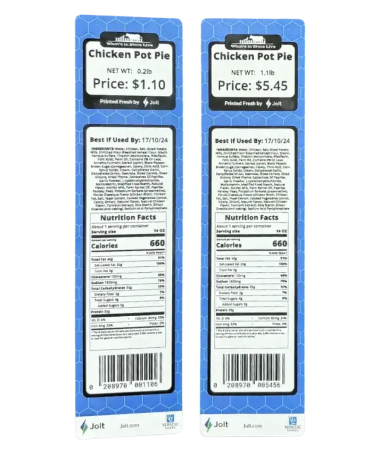 Colored print labels