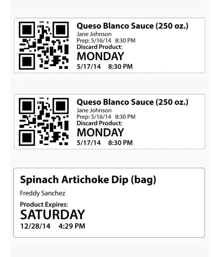 Food Prep Labels 2